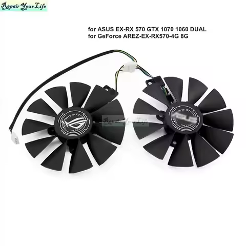 cc85mm T129215SU Video Graphics Card Cooling Fans for ASUS EX-RX 570 GTX 1070 1060 DUAL for GeForce 
