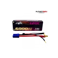 CNHL LIHV 6000mah 7.6v 2s 120c HV lipo battery with EC5 plug For RC Ca