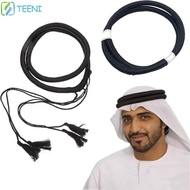 TEENI Arabian Headband, Comfortable Unique Arab Head Scarf Rope, Agal Muslim Keffiyeh Black Adjustab