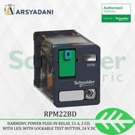 SCHNEIDER - RPM22BD - power plug-in relay Zelio 2 C/O - 24 V DC - 15 A - with LED