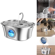 【BBI】-Cat Water Fountain with Water Level WindowStainless Steel Automatic Pet Water FountainDog Wate