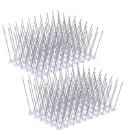 10 Pcs/Box Bird Spikes Stainless Steel Bird Deterrent Spikes Cover for Fence Railing Walls Roof Yard
