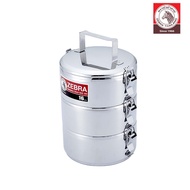 Zebra Stainless Steel Dual Lock 3 Tier Tingkat Food Carrier 16cm