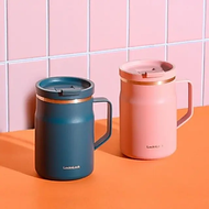 [LOCK&LOCK] Ca Giữ Nhiệt Metro Mug Có Tay Cầm, Nắp Vặn HC4263 475ml (16 oz) - Hàng Chính Hãng