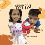 Among Us Imposter Plushie Soft Toy Personalized Nama Custom Made For Birthday