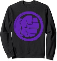 Hulk Woodcut Purple Logo Sweatshirt