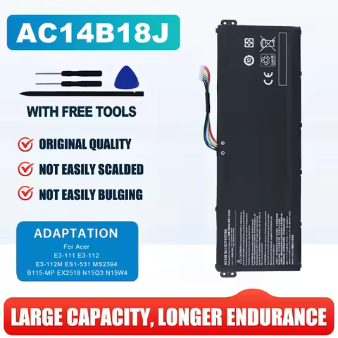 AC14B18J Laptop battery AC14B13J For Acer Aspire V3-112 V3-111P V3-111 ES1-711 E5-771 TravelMate B11