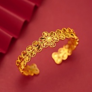 HZP 24K Gold Hollow Open Gilt Mosaic Bracelet For Women Birthday Gift