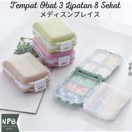 3-Fold 8-Section Medicine Container