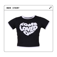 kome.girls เสื้อยืมปักขนหัวใจ รุ่น KOME LOVER CLUB