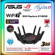 ASUS GT-BE98 Quad-band WiFi 7 (802.11be) Gaming Router, support new 320MHz bandwidth & 4096-QAM, dua