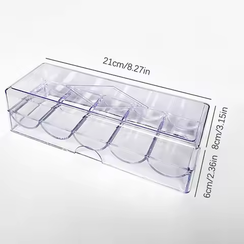 Storage Case With Covers Coin Collection Holder Boxes Poker Chips Box Acrylic Fine Chips Transparent