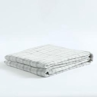 【滿額免運】日式格子純棉三層紗毛巾毯子薄被子蓋毯夏涼被子空調被毯單雙人毯