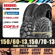 TAYAR 150/60-13,150/70-13 SWALLOW,DELI,CORSA,MICHELIN TUBELESS/TUBE-TYPE TYRE [TY15X13]
