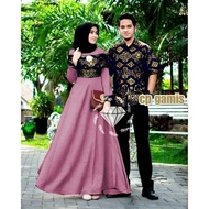 Couple Batik Kemeja Gamis Baju Sepasang Sarimbit Pasangan Pesta Mewah
