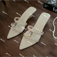 (New Item - Slim feet right size, plump feet increase in size) Women's Canoe Clogs Pointed Toe 5cm H