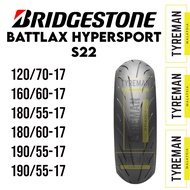 TAYAR SUPERBIKE Bridgestone Battlax Hypersport S22 110/70-17 > 200/55-17 (2022/2023)