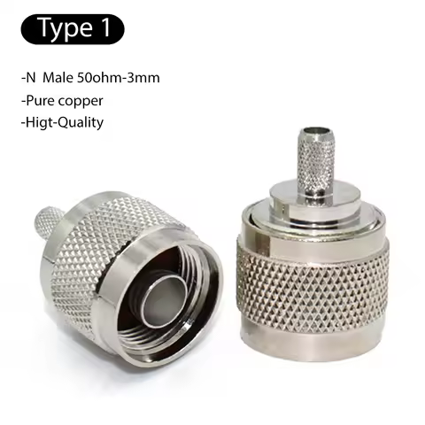 L16 N Male Female Connector N Type Male Female Crimp Straight Connector for RG59 RG316 RG58 RG402 RG