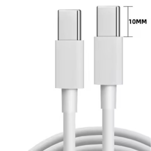 Flat USB C to C PD 30W 3A Fast Charger Cable Extended Tip for Cubot KingKong Mini3 Mini2 Pro / KingK
