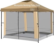 Canopy Universal Mosquito Netting Tent, Converts 10'x10' Canopy Gazebo into Camping Inner Tent, Scre