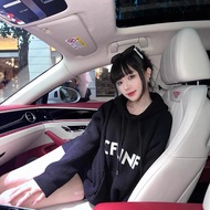 E9K9 CEL# Early Autumn Letter Patch Embroidered Knitted Sweatshirt Versatile Casual Sweater Unisex P