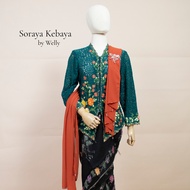 HIJAU S LIGHT GREEN TURQOIS 3D BROKEN KEBAYA