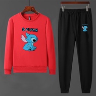 (Set) BK191-O+AA333 Long-Sleeved Shirt + Long Pants 2-Piece Set For Older People Sweater Suitable Bo