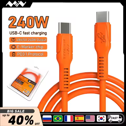 Miniware PD3.1 240W USB C to C Cable Fast Charging Cable for TS101 MHP50 Smart Phone Earset 5A Type-