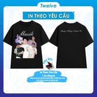 Muzik QUANG Hung Master D shirt with 5 photos printed - FAN MEETTING QUANG HUNG Loose Form 100% COTT