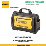 DWST560103-DW100  DEWALT 16” PRO OPEN MOUTH TOOL BAG DW100Y EDITION