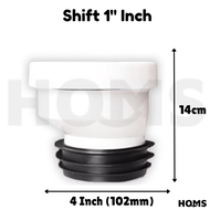HOMS WC Connector Toilet Accessories Toilet Flange Shifter Deodorizing Seal PVC Offset