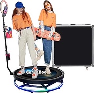 Aniwini 360 Photo Booth with Flight Case, 360 Spin Camera Booth Machine for 1-5 People to Stand on,