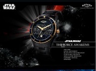 全新 願原力與你同在 Rotary X Star Wars 星球大戰 絕版 限量 黑鋼錶帶款 紀念手錶