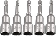 Saipor 5pcs 13mm 1/4" Extension Hex Magnetic Socket Adapter Impact Wrench Nut for Hand Drill Socket