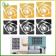 [Wishshopeelxl] Pattern Acrylic Mirror Wall Stickers, Waterproof Self-Adhesive Wall Stickers for Living Room