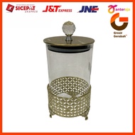 Cristalindo glass jar + gold rack tl28-2 312942