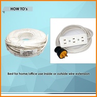 ▩ ✔ ◩ ELECTRICAL FLATCORD EXTENSION DUPLEX WIRE, #14-AWG 2.0mmx2 PURE COPPER, WHITE