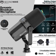 SECONDWAVE Dynamic Microphone Cardioid For XLR USB Broadcast with Frequency Response