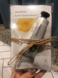 韓國innisfree黃金橄欖護手霜+真粹蜂蜜面膜