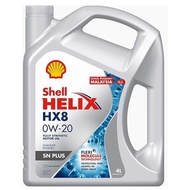 [Pasaran Malaysia] SHELL HELIX HX8 0W20 4L ENGINE OIL FULLY SYNTHETIC Minyak Hitam Kereta Car Proton