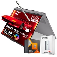 Lenovo Yoga 7 2-in-1 AI Laptop, 16" 1920x1200 Touchscreen, AMD Ryzen 7 8840HS(>i7-12700H, 5.10 GHz),