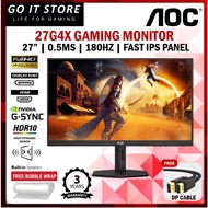 AOC 27G4X / 27G50F / 27G50Z Fast IPS FHD 180Hz / 260Hz 0.5ms Gaming Monitor (HDMI / DP)