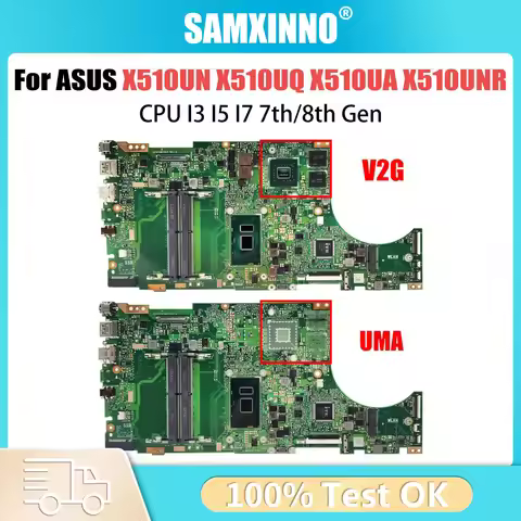 X510UNR Mainboard For ASUS X510UF X510UA X510UQ S5100UR S5100U Laptop Motherboard i3 i5 i7-6th/7th 9