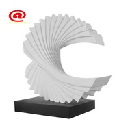 Wave Sculpture, Resin Home Decor Art, Modern Funky Wave Sea Ornament, Abstract Statues, White