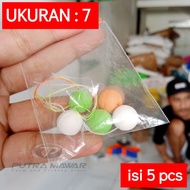 Pelampung Pancing Busa 1 Warna Atau Kumbul Kambangan Spon Benang Buat Mancing Bentuk Bulat Isi 5 Pcs