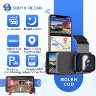 South Ocean 1080P HD Wifi Built-in GPS Auto Drive 24h Parking Monitor Dash Cam Front Rear Camera Car