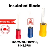 (100PCS) Insulated Blade Terminal PIN1.25F18 / PIN2F18 / PIN5.5F18