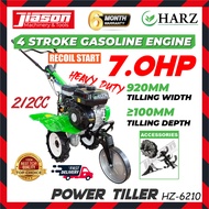 HARZ HZ-6210 / HZ6210 7.0HP 4-Stroke Gasoline Power Tiller