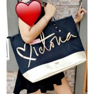 Victoria Secret Vs Totebag black gold silver Restock Berkualitas