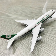 BOEING B747-400 AIRCRAFT MODEL TAIWAN Airlines "EVA AIR" HIGH QUALITY BODY WHEELS